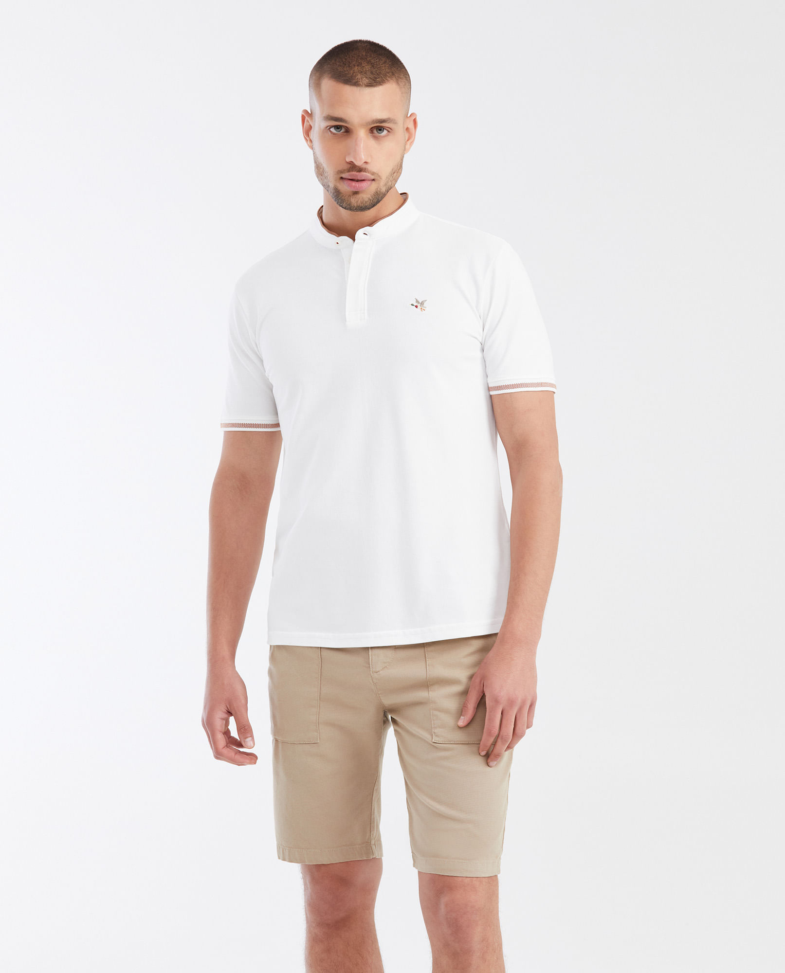 Camiseta Polo Slim Fit Cuello Nerú para Hombre