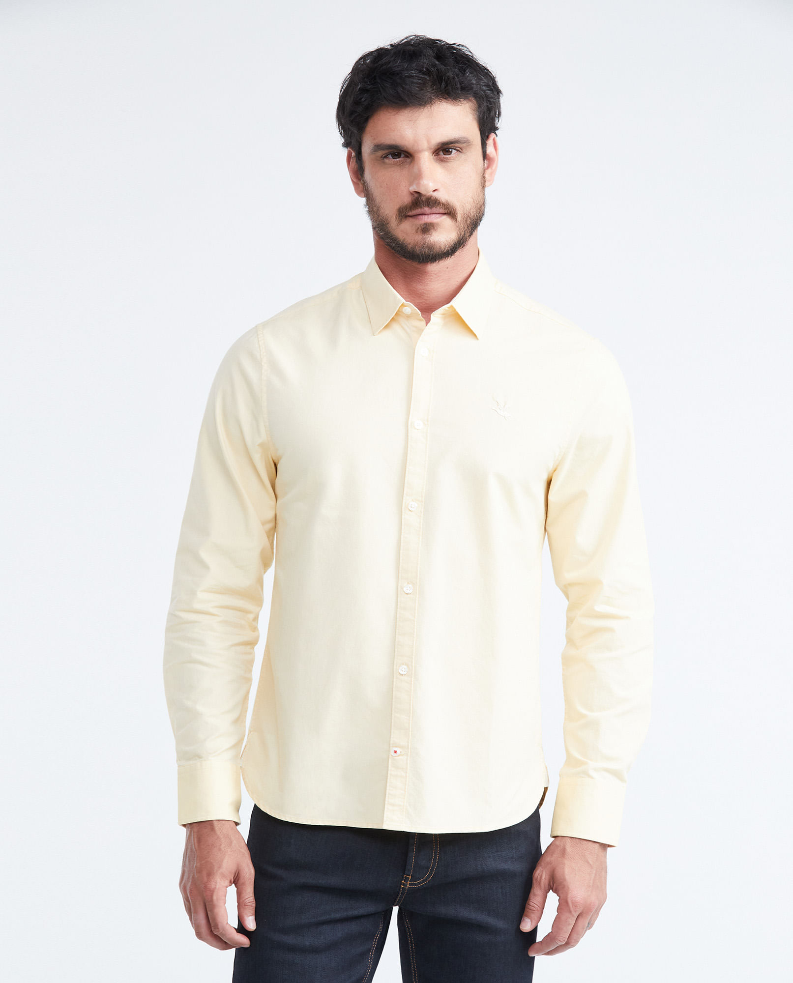Camisa Manga Larga Algodón Masculina