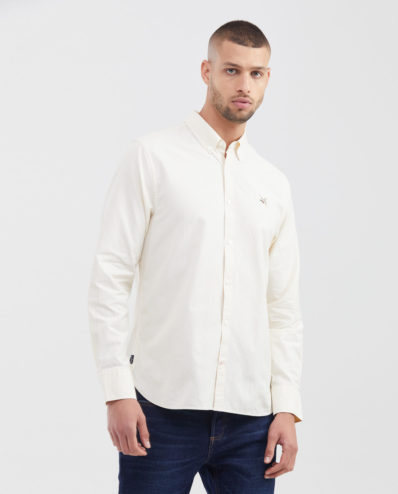 Camisa Manga Larga de Algodón para Hombre