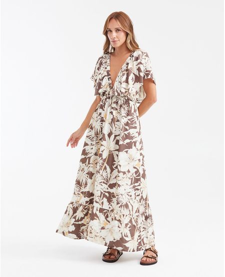 Vestido Largo con Estampado Maxi Print para Mujer