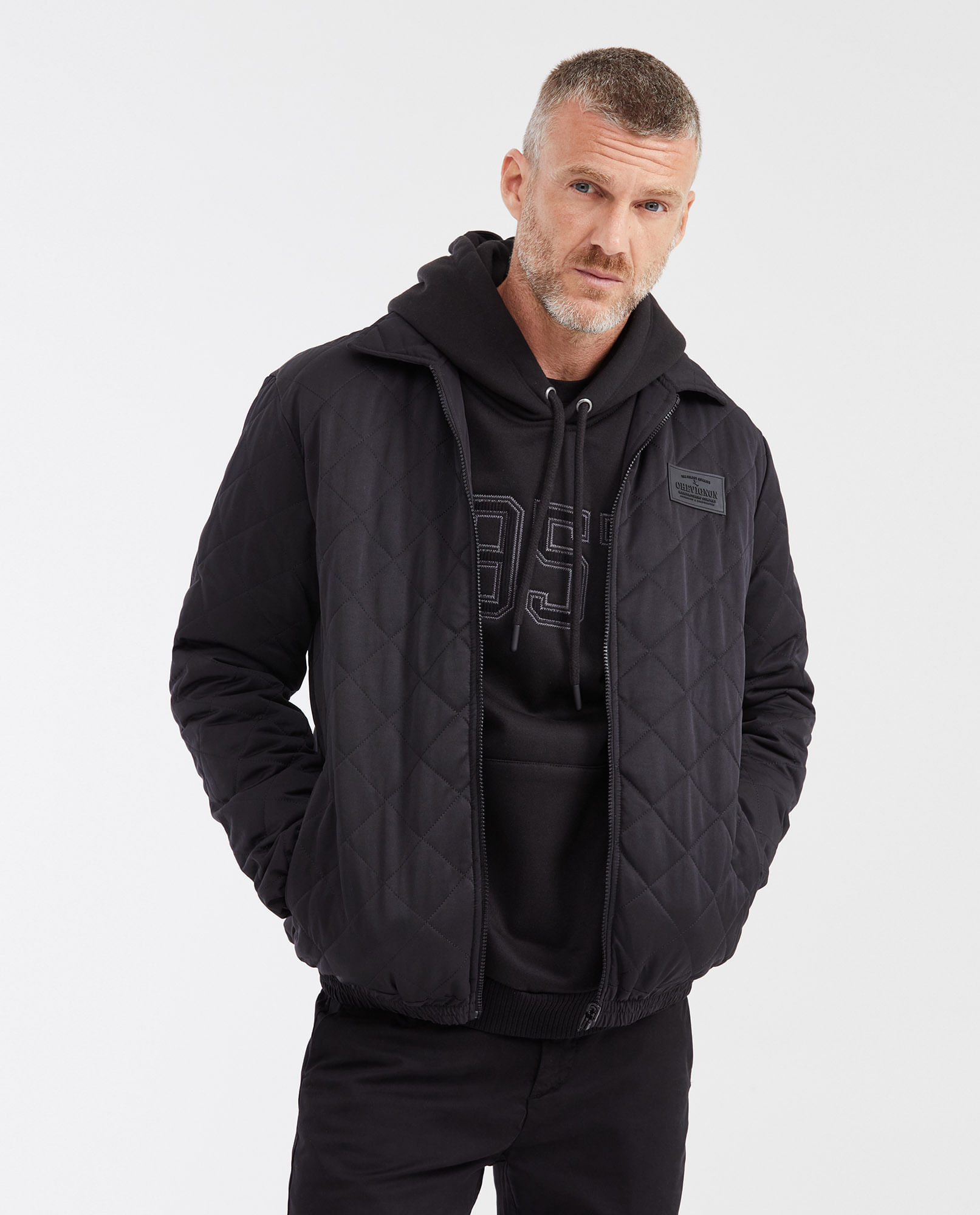 Chaqueta Doble Faz con Un Lado Acolchado para Hombre
