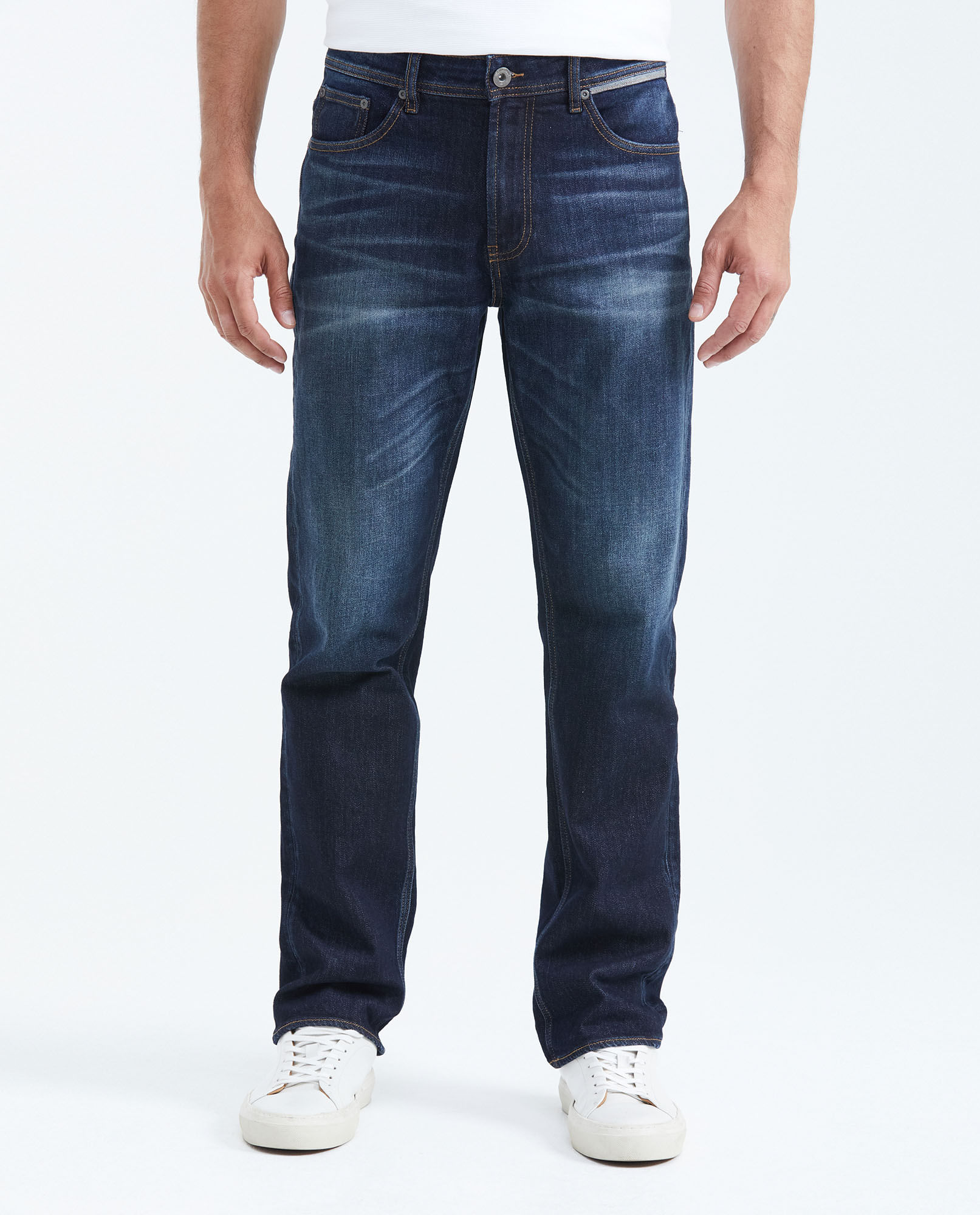 Jean Relaxed Fit Tiro Alto Boot Cut Azul Oscuro para Hombre