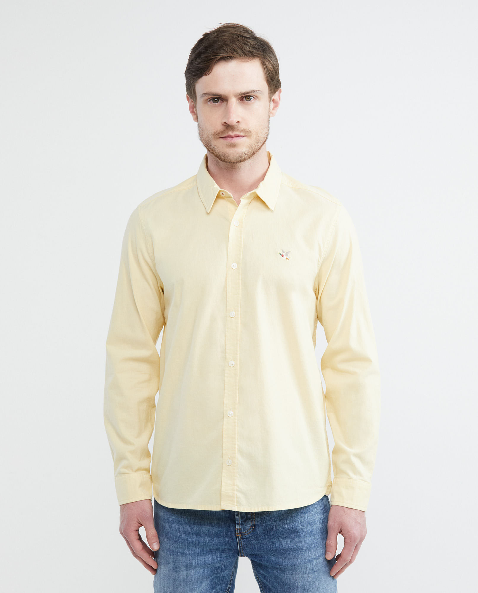 Camisa de Hombre, Slim Fit Manga Larga - Oxford 100% Algodón