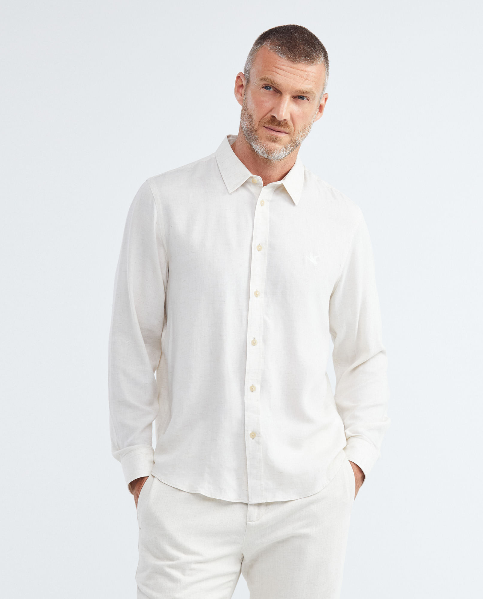Camisa en Rayón y Lino