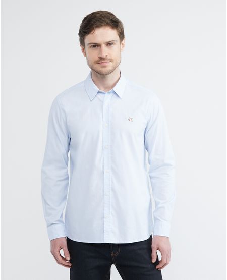 Camisa de Hombre, Slim Fit Manga Larga - Oxford 100% Algodón