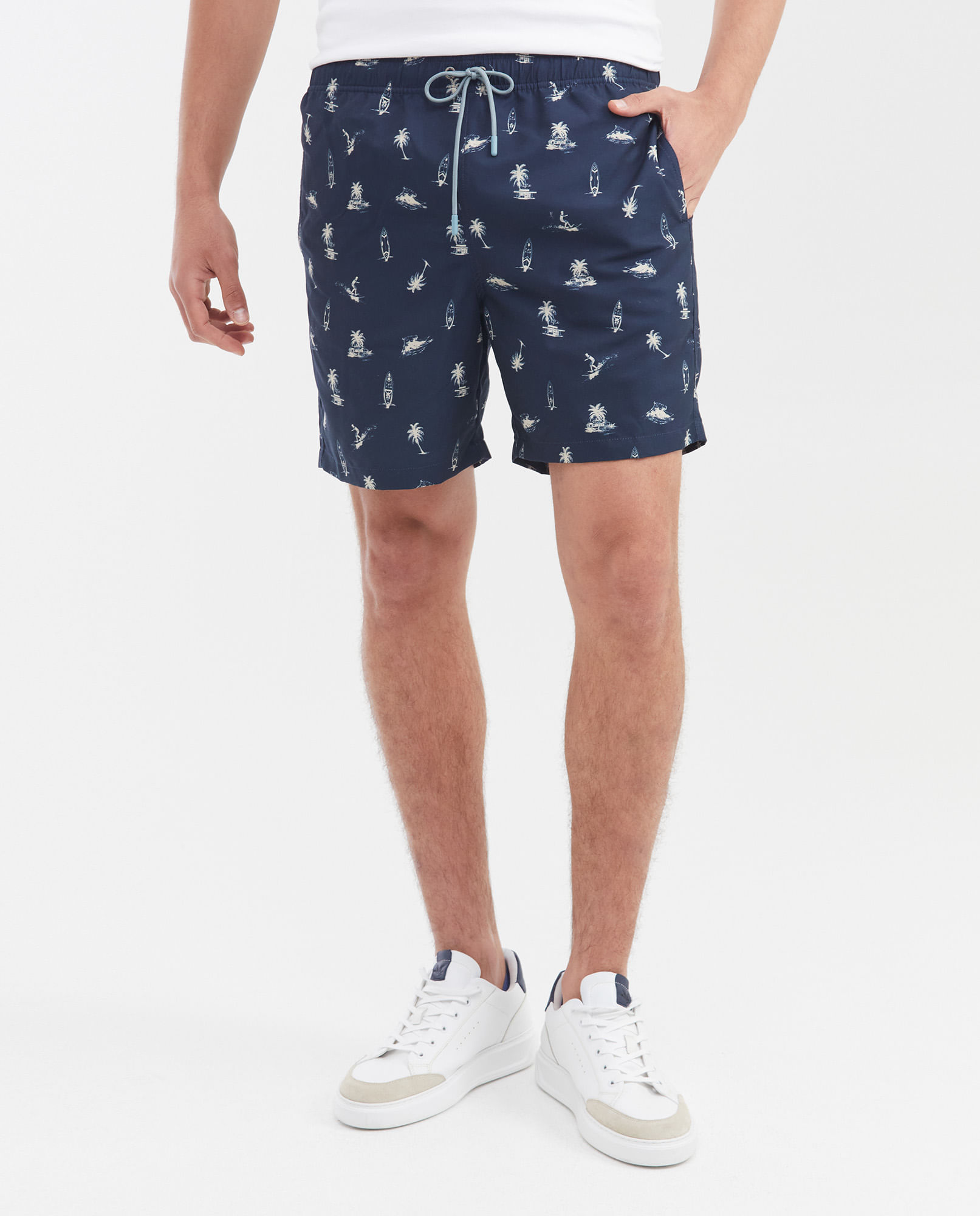 Pantaloneta de Playa Estampada para Hombre