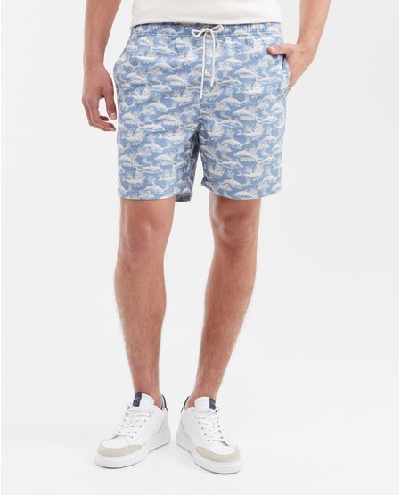 Pantaloneta de Playa Estampada para Hombre