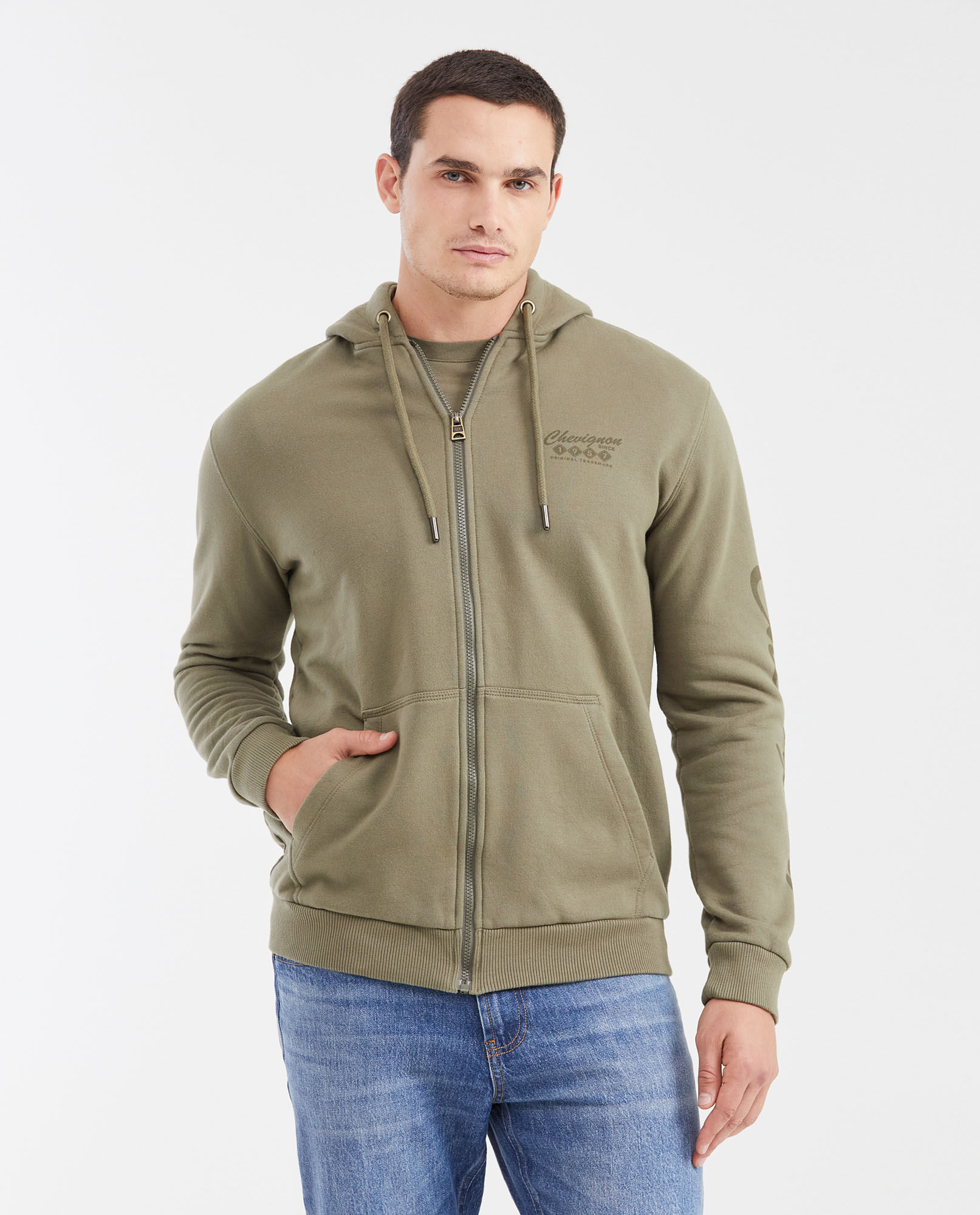 Buzo abierto con Capucha y Estampados para Hombre