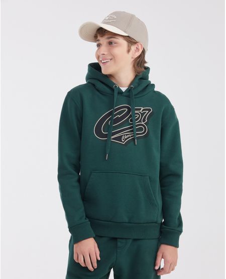 Buzo Cerrado con Capucha y Estampado Frontal para Niño