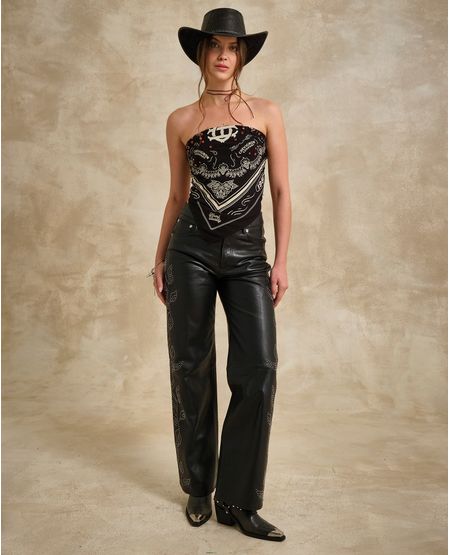 Pantalón Tiro Alto Bota Recta para Mujer