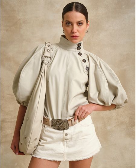 Camisa en Cuero para Mujer