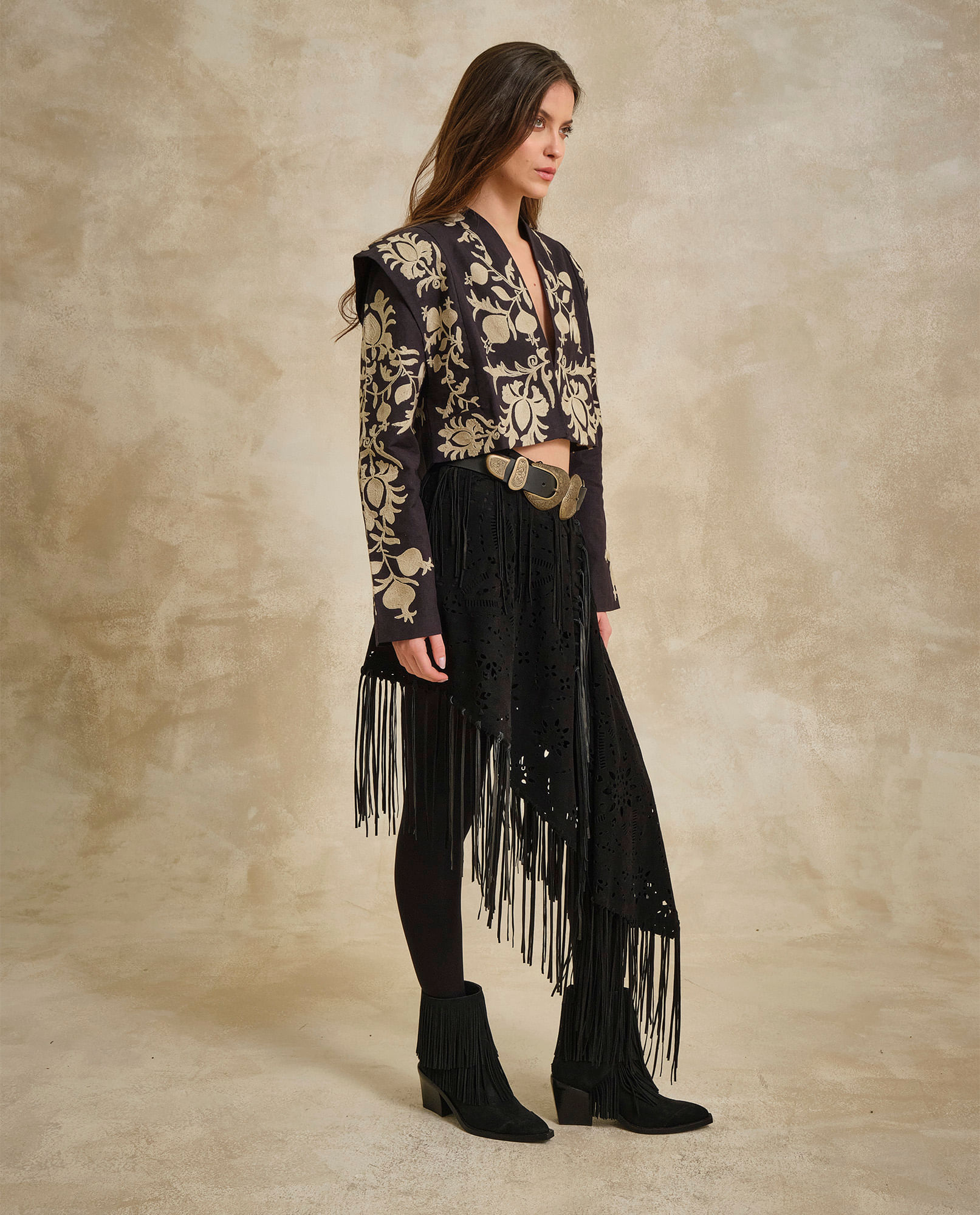 Chaqueta Corta Manga Larga para Mujer