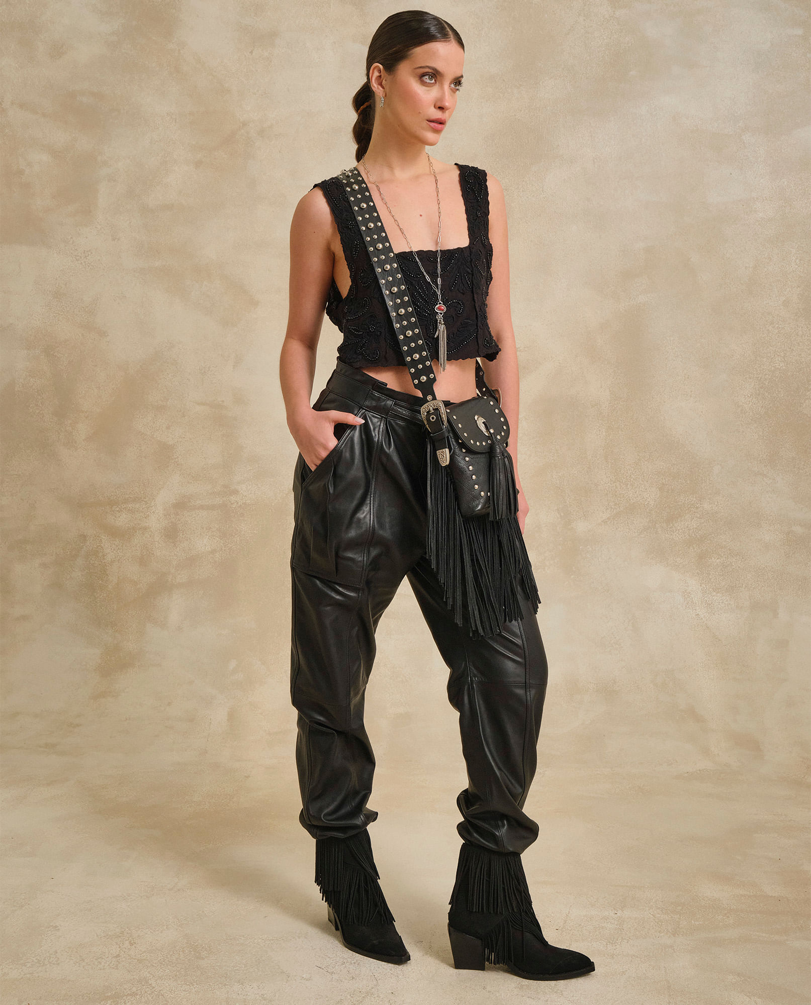 Pantalón Tiro Alto Bota Relaxed para Mujer