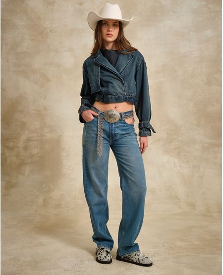 Jean Straight Fit Bota Recta para Mujer