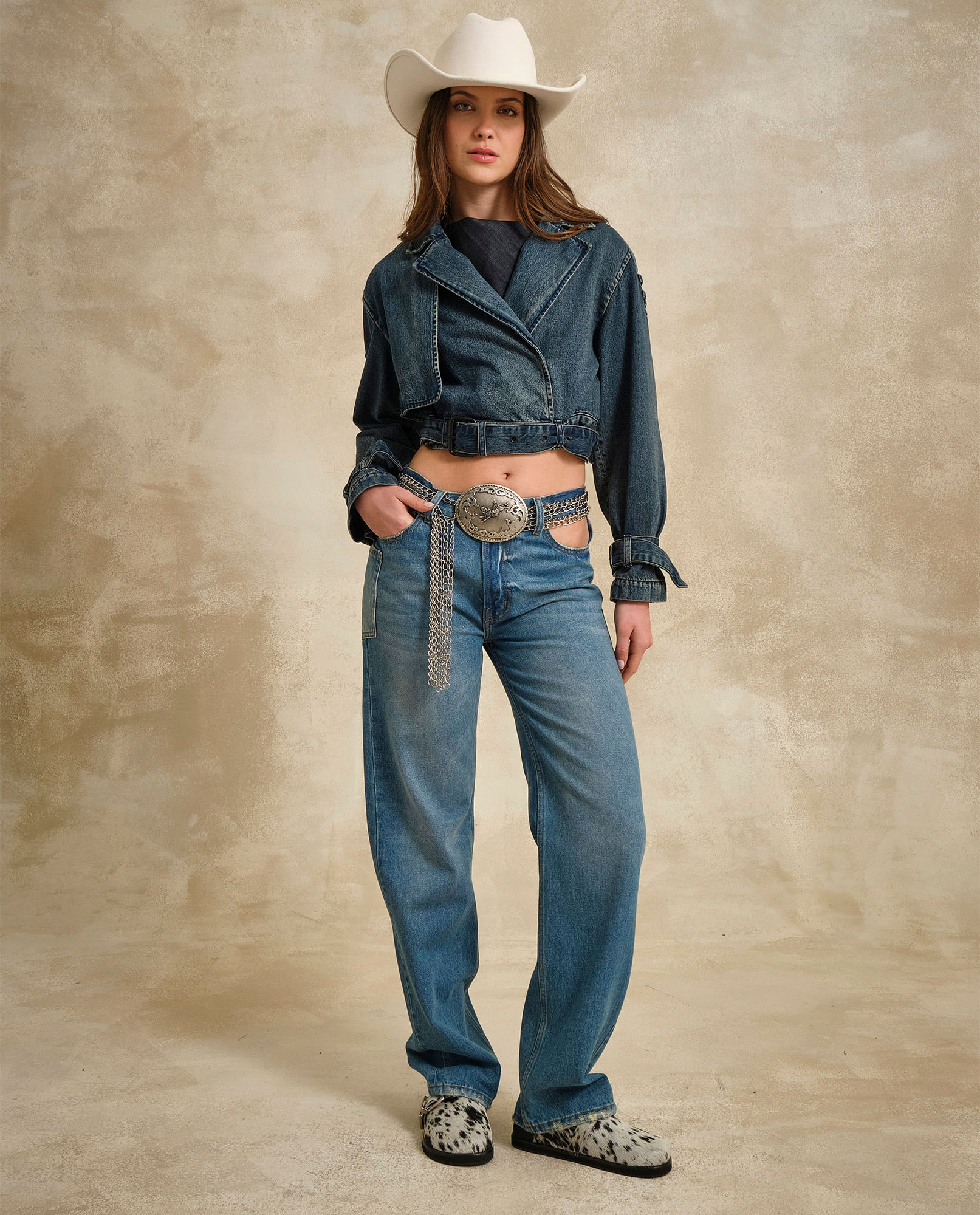 Jean Straight Fit Bota Recta para Mujer