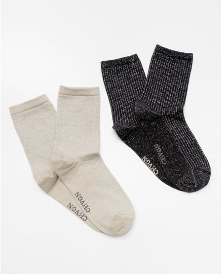 Medias Algodón Metálico Femenino