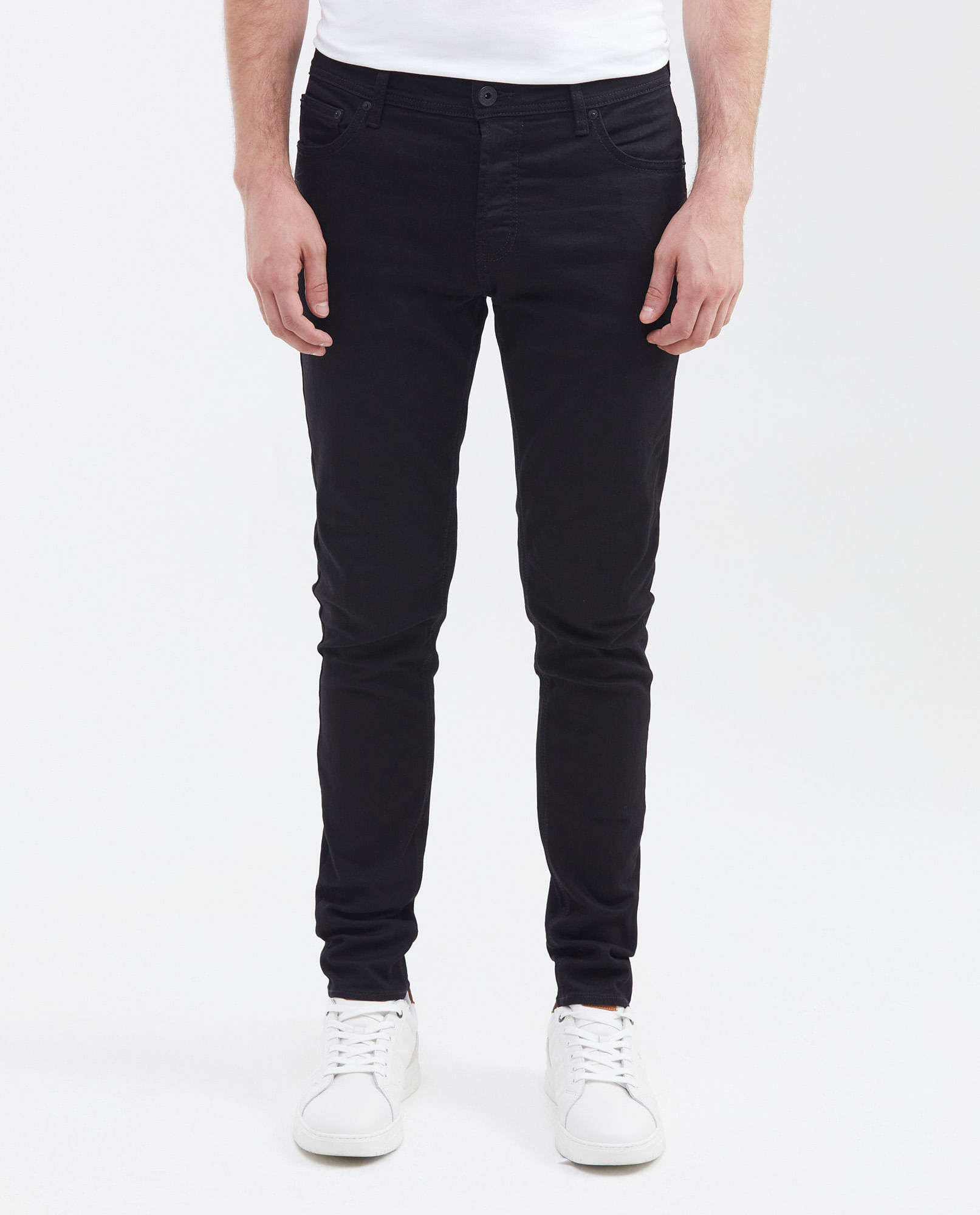 Jean de Hombre Super Slim Fit, Rider, Bota Super Slim - Negro Mate