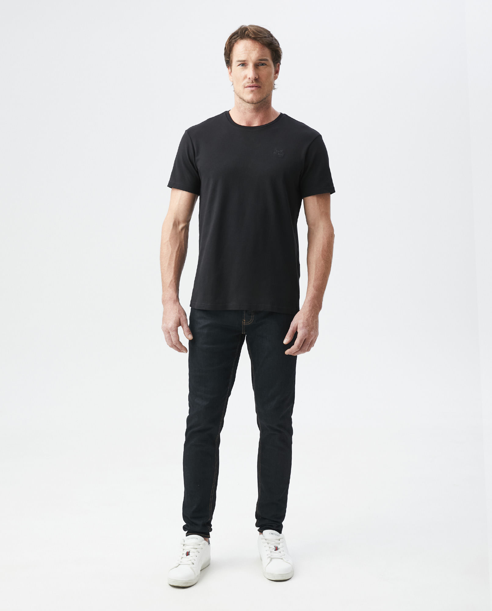 Jean de Hombre Super Slim Fit, Rider, Bota Super Slim - Azul Oscuro Acabado Resinado