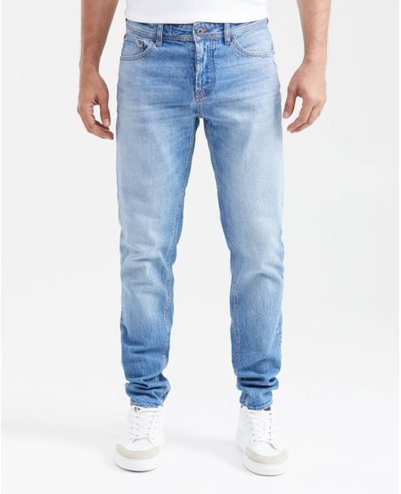 Jean Súper Slim Fit Tiro Bajo Bota Super Slim Azul Claro para Hombre