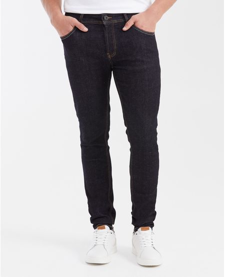 Jean Súper Slim Fit Tiro Bajo Bota Super Slim Azul Oscuro para Hombre