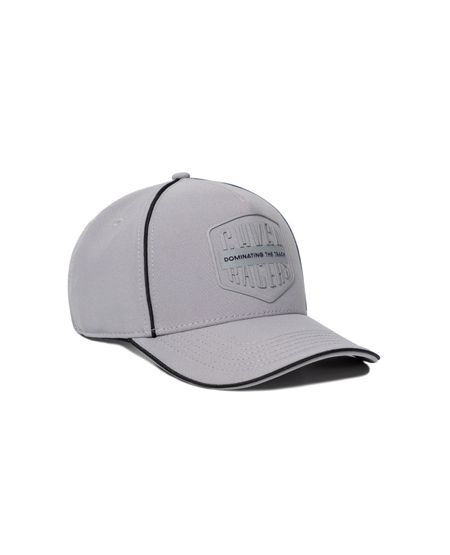 Gorra unisex 5 cascos deportiva en poliéster, estampado racing, ribete contrastante