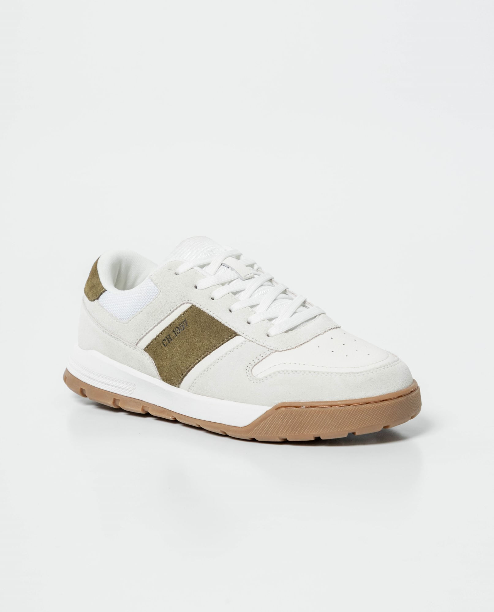 Tenis Masculino en Piel Vacuno y Textil con Suela de Caucho