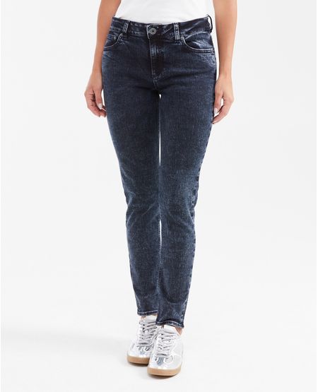 Jean High Rise Bota Slim Azul Ultra Oscuro para Mujer