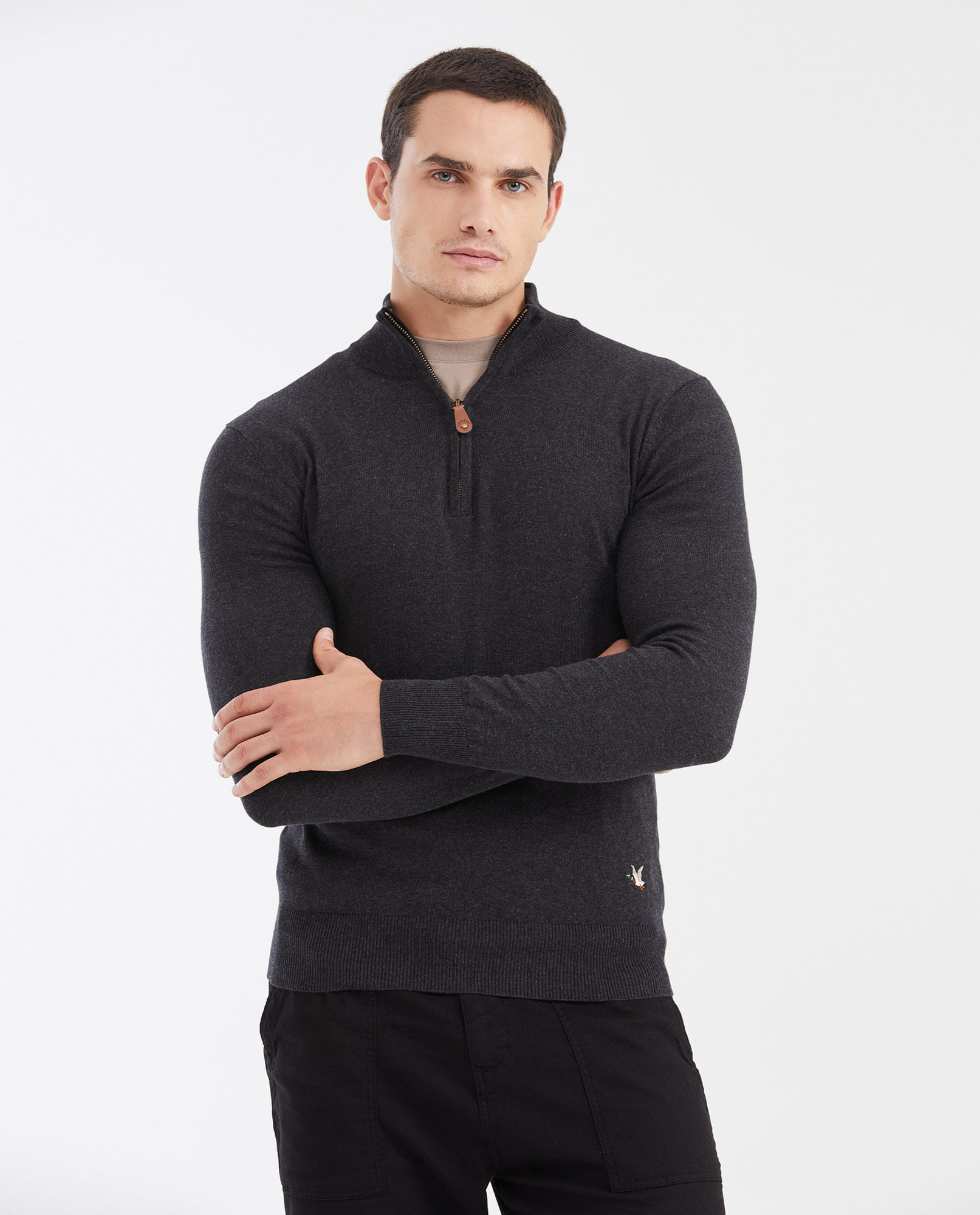 Suéter Tejido con Cuello Nerú para Hombre