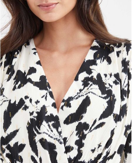 Vestido Femenino Manga Corta Rayón-Lurex