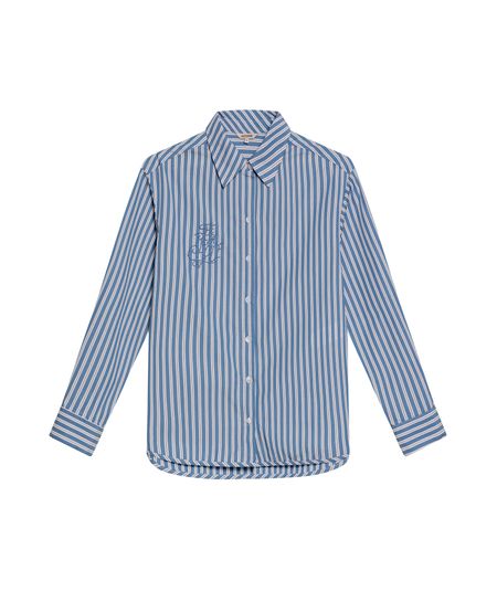 Camisa Silueta Recta de Rayas para Mujer