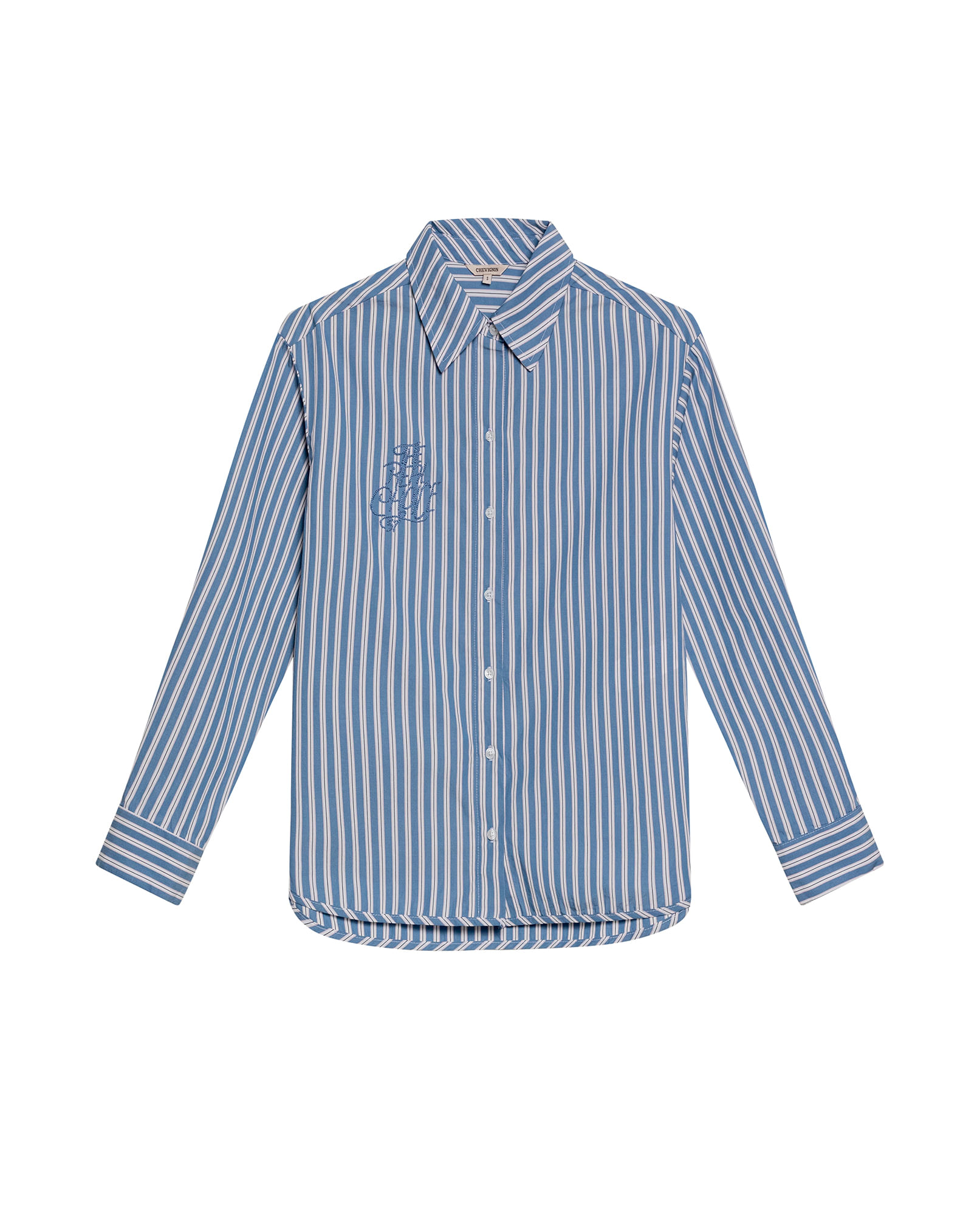 Camisa Silueta Recta de Rayas para Mujer