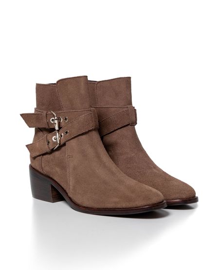 Botas de Caña Baja en Cuero para Mujer