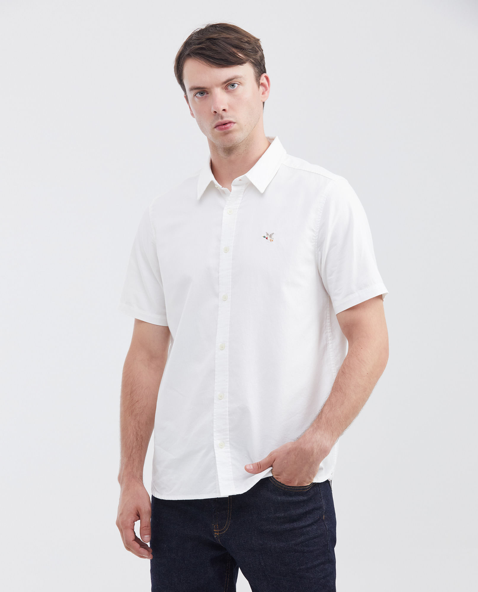 Camisa Manga Corta de Algodón para Hombre