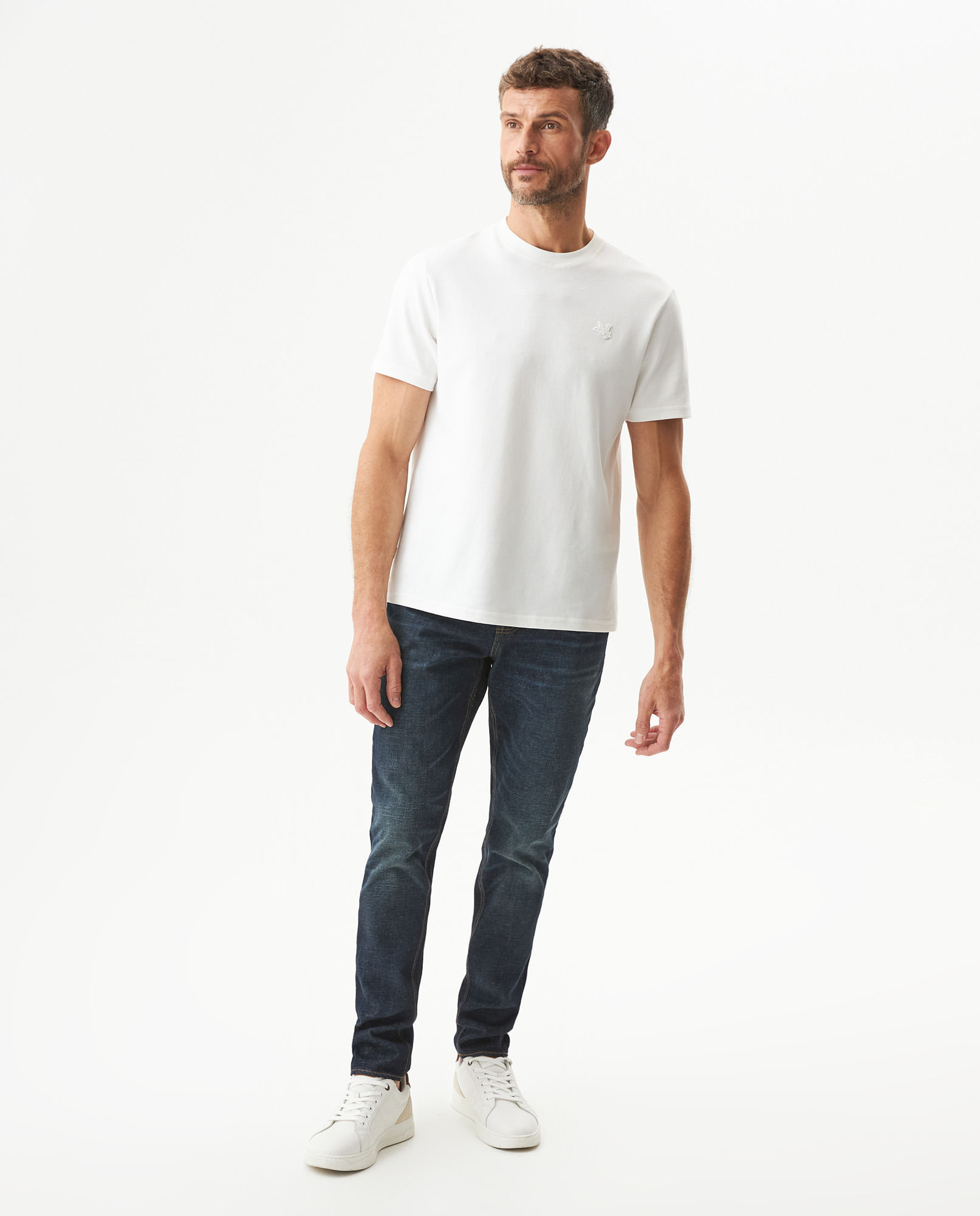 Jean Rider Skinny Fit Tiro Bajo para Hombre en Algodón y Algodón Reciclado, Resplandor