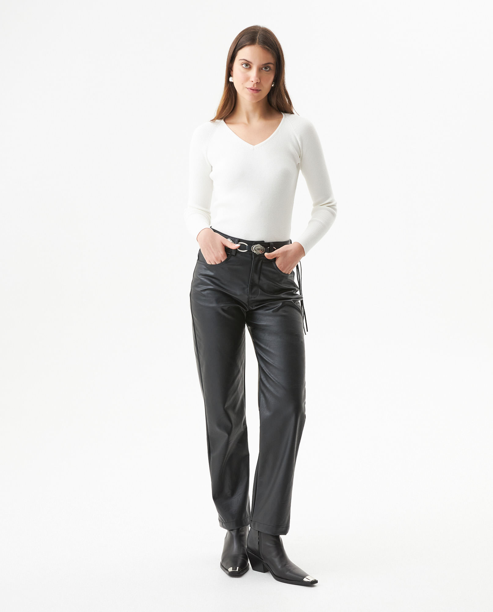 Pantalón Silueta Recta para Mujer