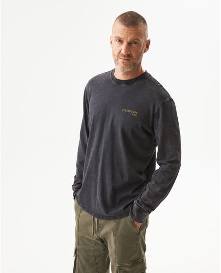 Camiseta Manga Larga para Hombre en Algodón, Ancla