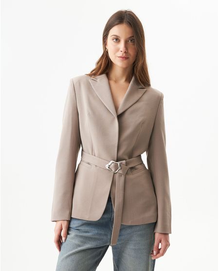 Blazer con Cinturón para Mujer