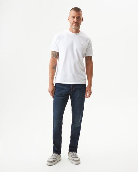 Jean Morrison Slim Fit Tiro Medio para Hombre en Algodón, Boya