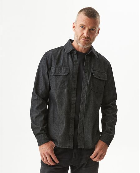 Camisa Manga Larga en Denim para Hombre