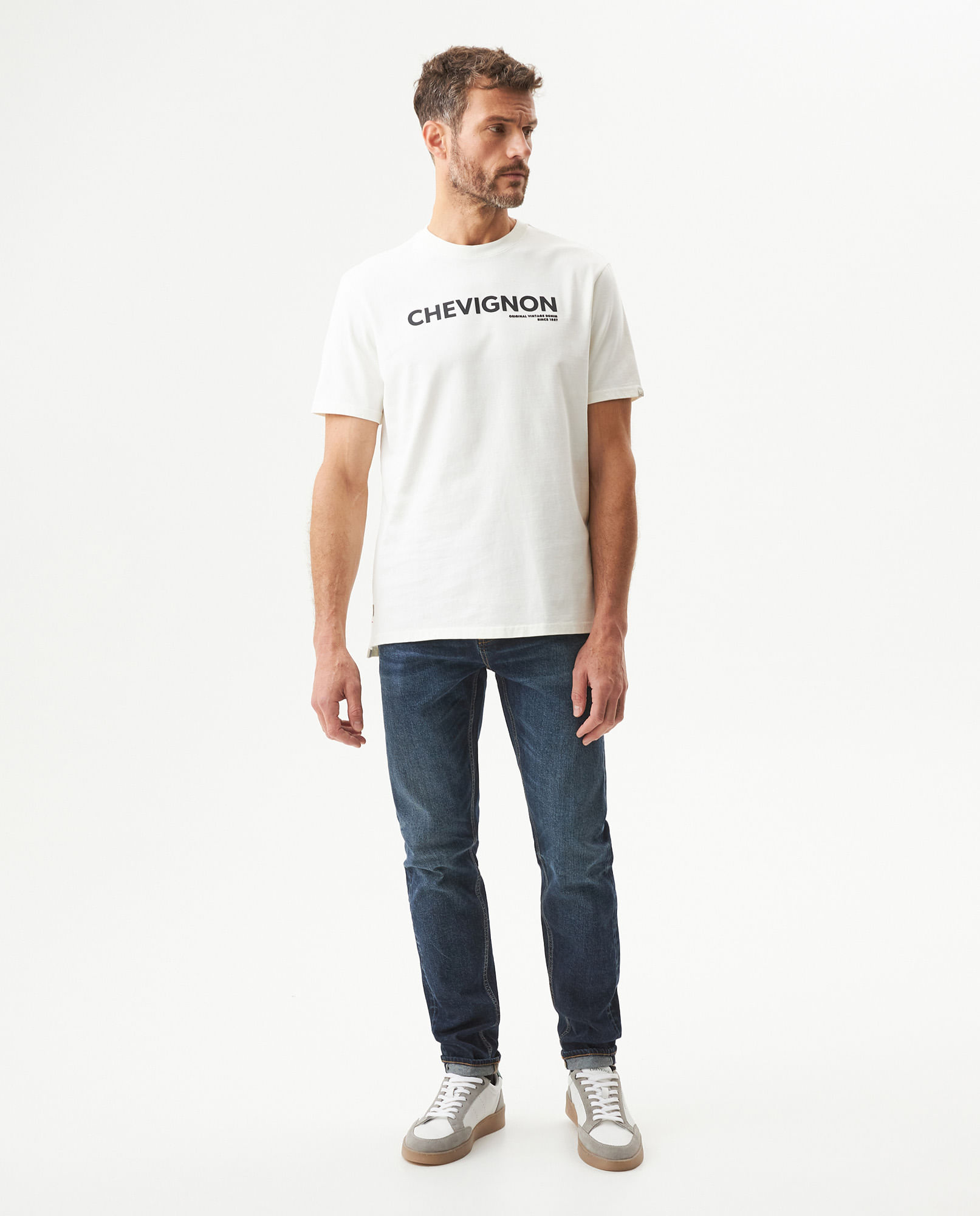 Jean Rider Skinny Fit Tiro Medio para Hombre en Algodón, Luminoso