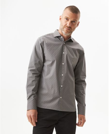 Camisa Dobby Manga Larga para Hombre