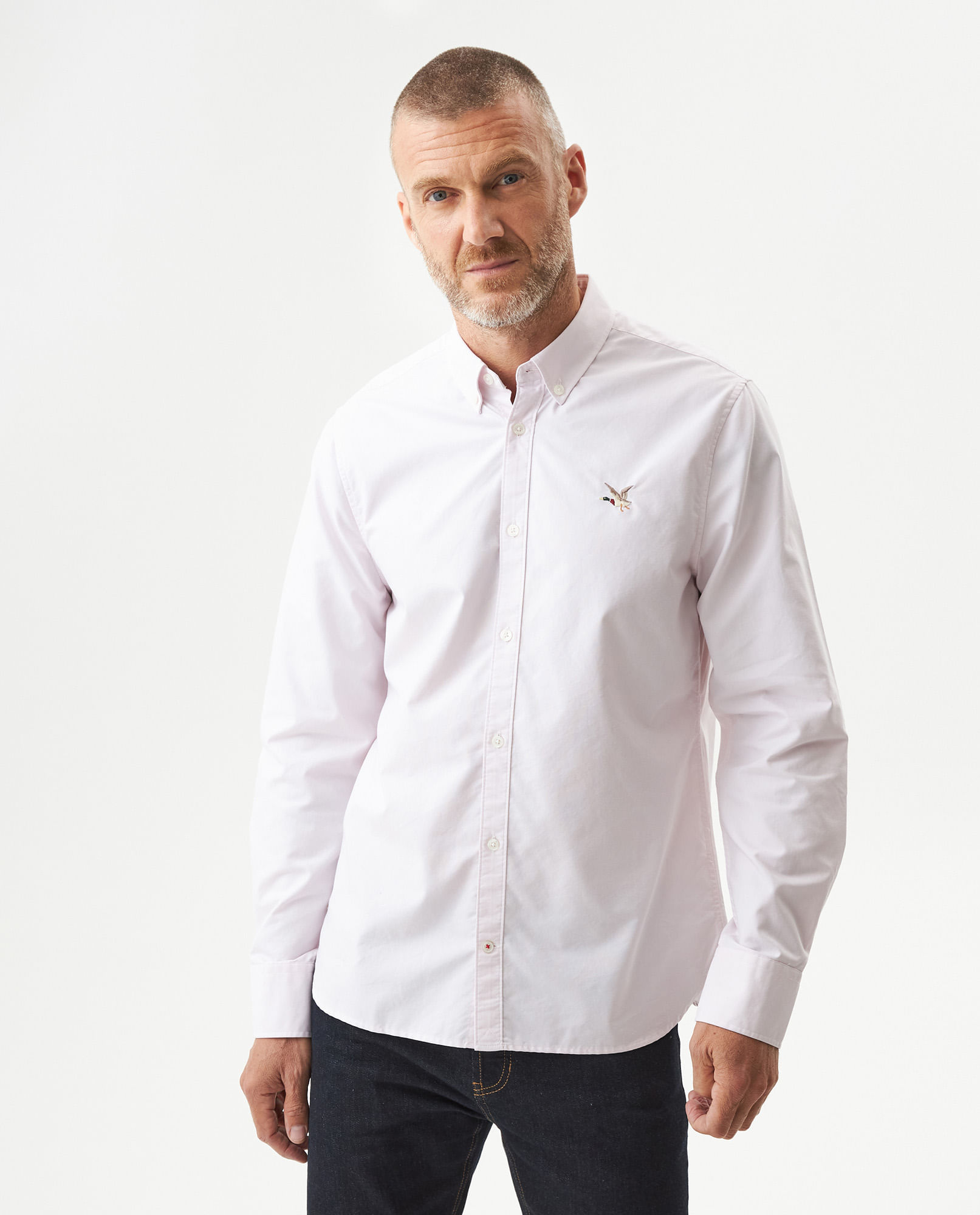 Camisa Oxfort Manga Larga para Hombre en Algodón