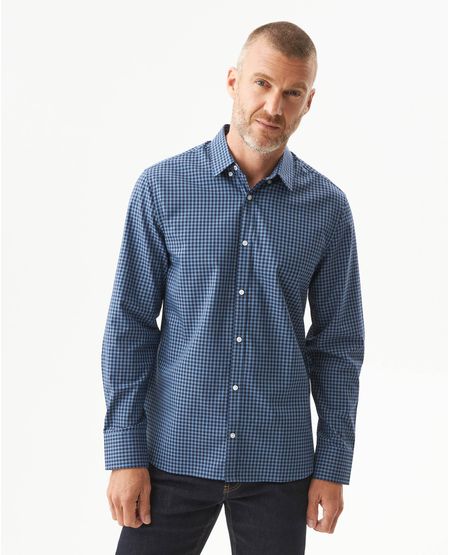Camisa de Cuadros Manga Larga para Hombre