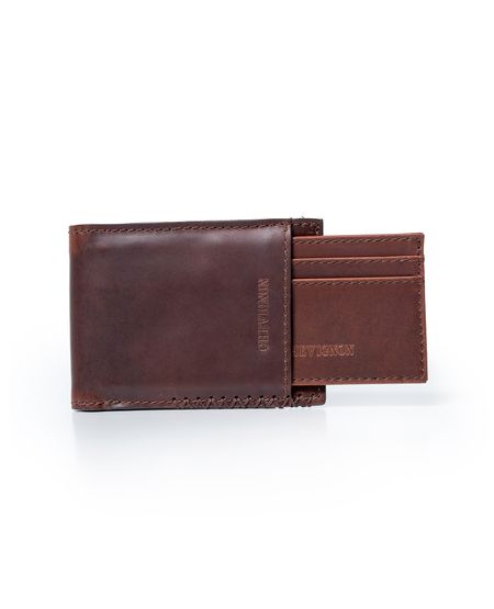 Billetera de Hombre Horizontal con Porta-Documentos en Cuero