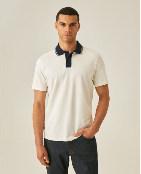 Camisa Polo de Hombre Slim Fit Estilo Preppy con Pato de Colores Bordado en Mezcla de Algodón