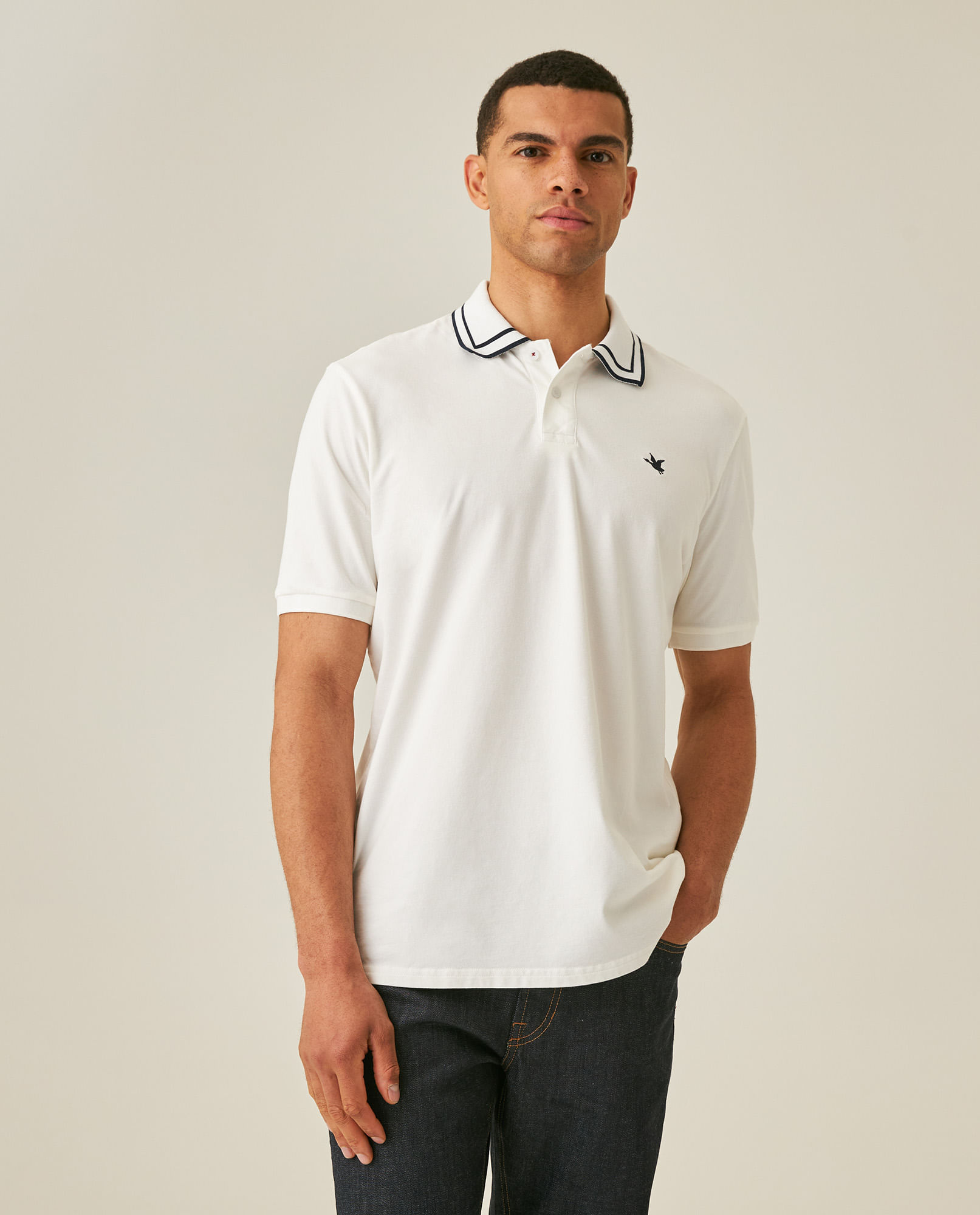 Camisa Polo de Hombre Classic Fit Manga Corta Jacquard Gráfico CHEVIGNON en Mezcla de Algodón