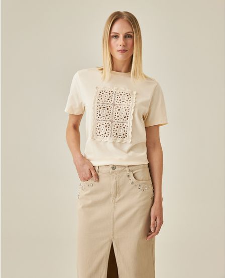 Camiseta de Mujer Oversized Cuello Redondo