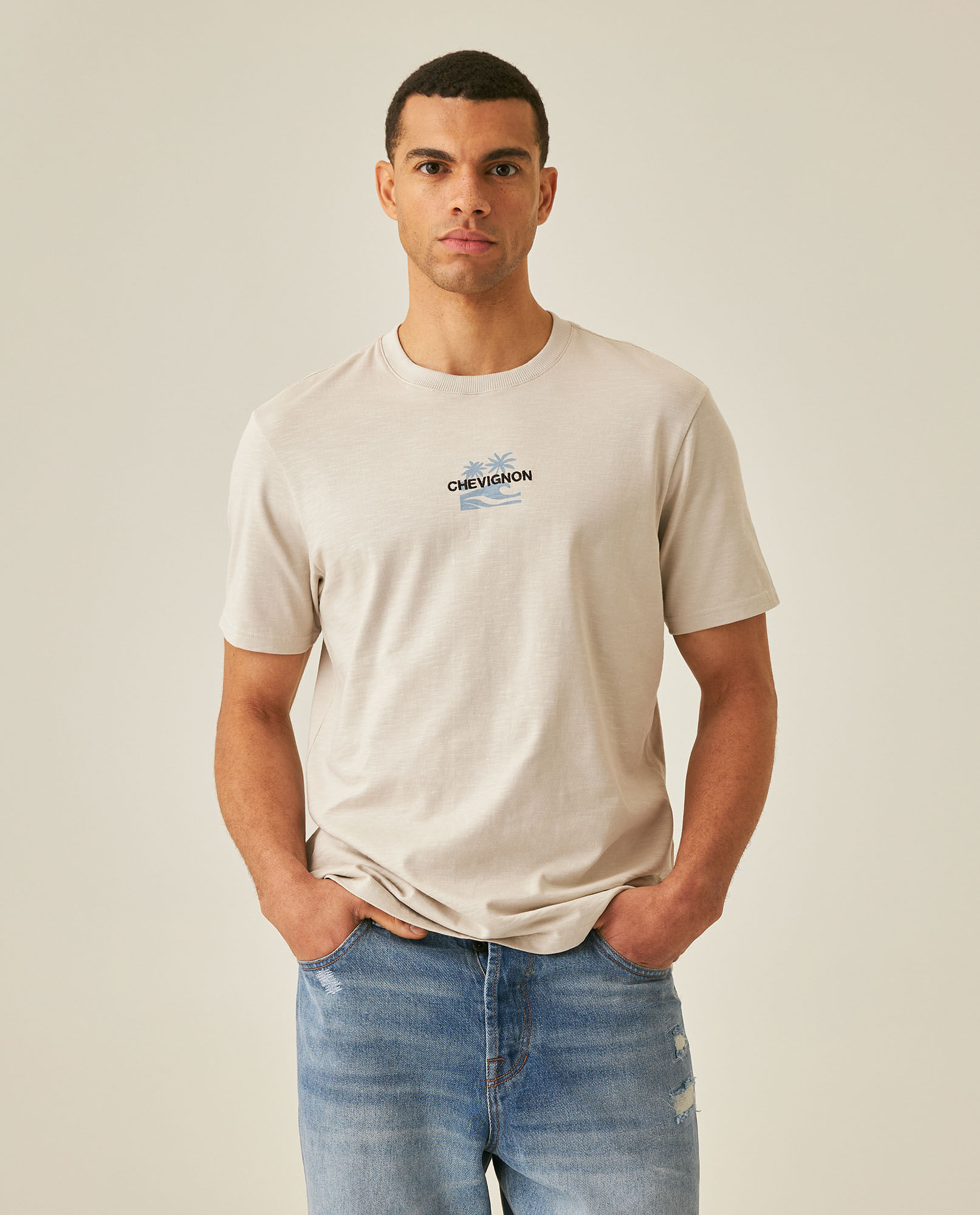 Camiseta de Hombre Slim Fit Manga Corta Gráfico Summer Jersey Doble Punto en Algodón