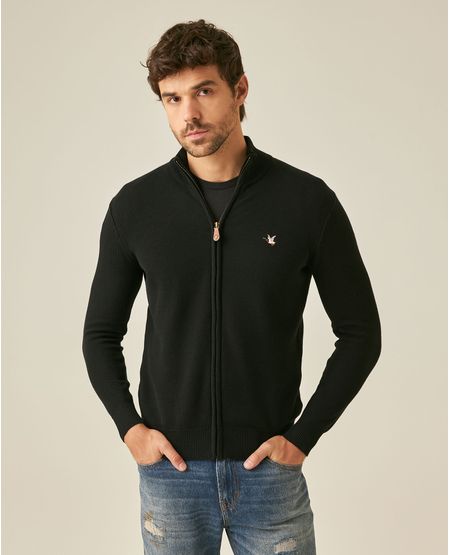 Chaqueta de Hombre Tejido Piqué Regular Fit Cuello Nerú en Algodón