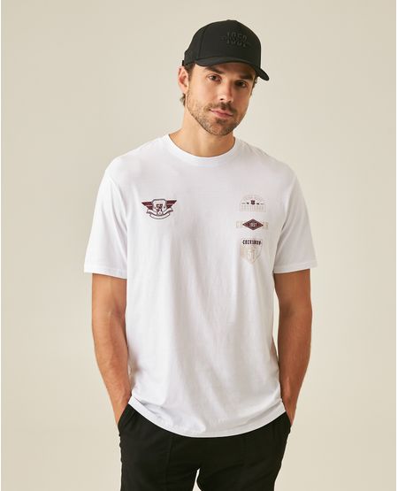 Camiseta de Hombre Classic Fit Manga Corta Gráficos Tipo Parche Jersey Normalizado en Algodón